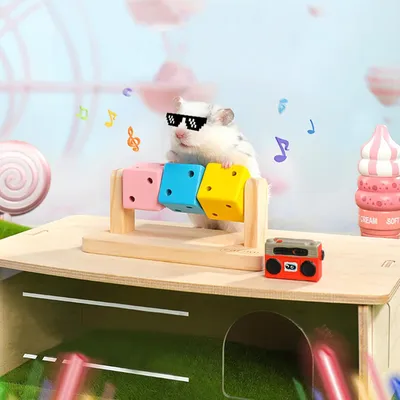 UAMLY Jouets d'enrichissement, jouets à mâcher pour hamsters