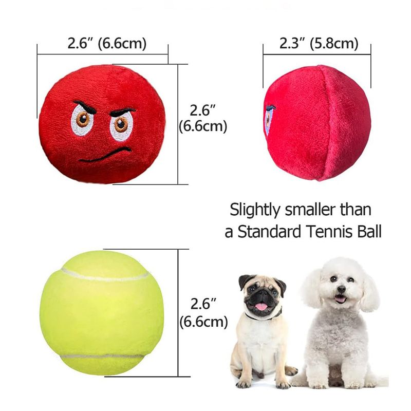 Balles en peluche douces et couinantes pour chiens