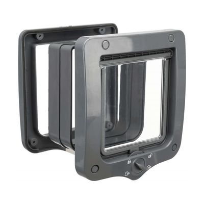 Chatières à 4 Modes et 2 Tunnels Animaux Fermeture Tournante /Blanc