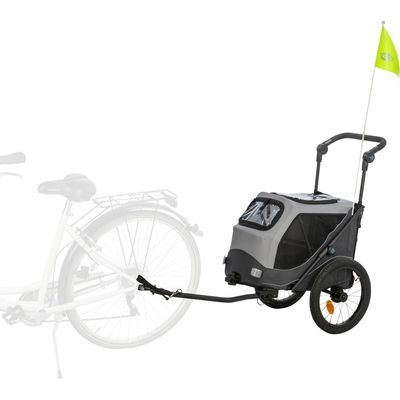 TRIXIE Fahrradanhänger für Hunde, schnell zusammenklappbar