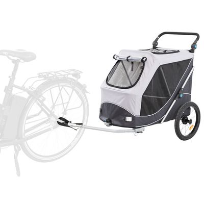 TRIXIE Fahrradanhänger für Hunde, schnell zusammenklappbar