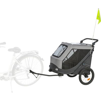 TRIXIE Fahrradanhänger für Hunde, schnell zusammenklappbar
