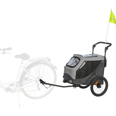 TRIXIE Fahrradanhänger für Hunde, schnell zusammenklappbar