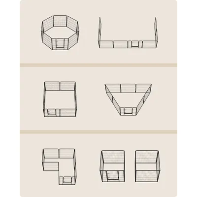 Feandrea Parc pour Chien, Enclos pour Chiot, Clôture, Chenil, Cage