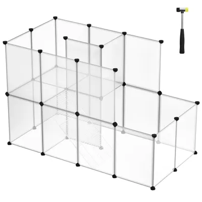 SONGMICS Parc pour Cochons d'Inde, Modulable, Plastique
