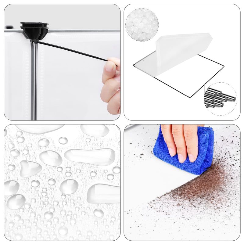 SONGMICS Parc pour Cochons d'Inde, Modulable, Plastique