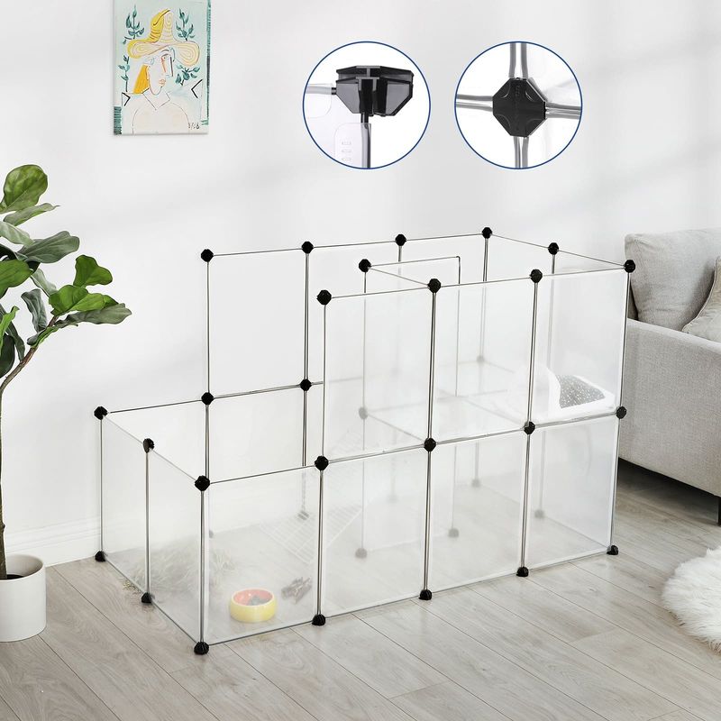 SONGMICS Parc pour Cochons d'Inde, Modulable, Plastique