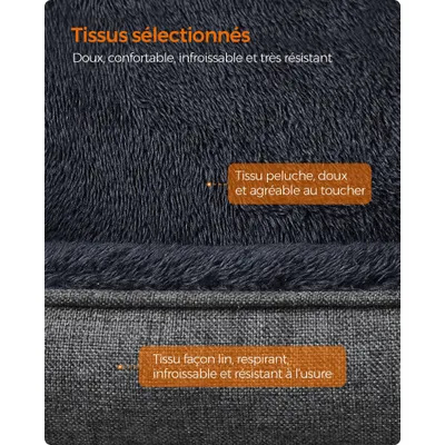 FEANDREA Panier Chien Canapé Tissu Lin FEANDREA Panier Chien Canapé Tissu Lin