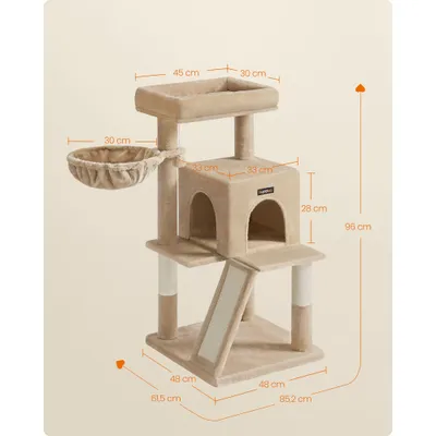 Feandrea Arbre à Chat, Tour de Jeux, Grand Plate-forme