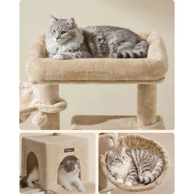 Feandrea Arbre à Chat, Tour de Jeux, Grand Plate-forme