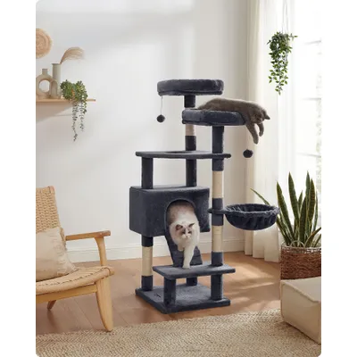 EANDREA Arbre à Chat, Tour de Jeux 142 cm