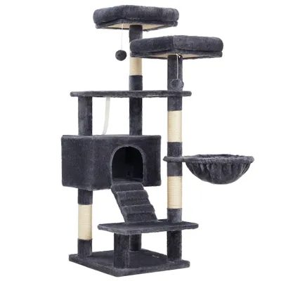 EANDREA Arbre à Chat, Tour de Jeux 142 cm