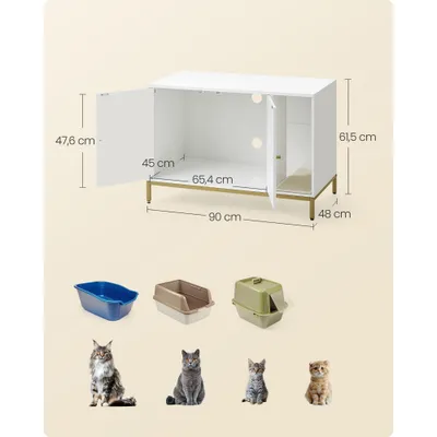 Feandrea Meuble Litière pour Chat, Maison de Toilette pour Chat