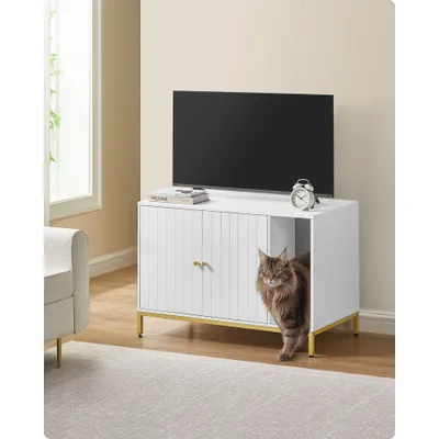 Feandrea Meuble Litière pour Chat, Maison de Toilette pour Chat