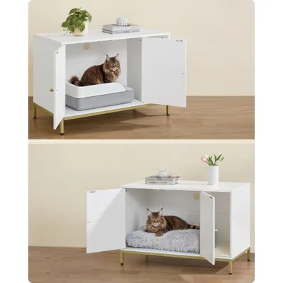 Feandrea Meuble Litière pour Chat, Maison de Toilette pour Chat