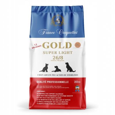 france croquettes pour chien adulte Gold Super Light 26/8