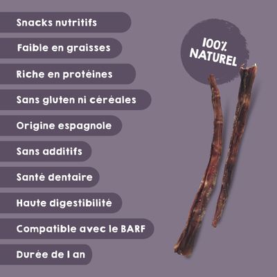 Snack Queue de Taureau pour Chiens – 1 x 10 unités