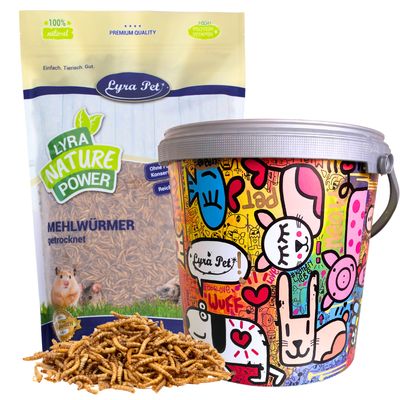 4 x 10 litres Lyra Pet® vers de farine en seau design