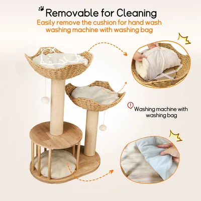 Arbre à Chat Hauteur Centre d'activités pour Chats avec Griffoir en Sisal