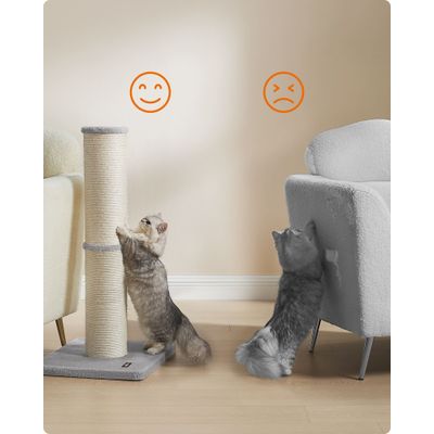 Feandrea Arbre à Chat XL, 85 cm de Haut, Tronc de 13 cm d'Épaisseur