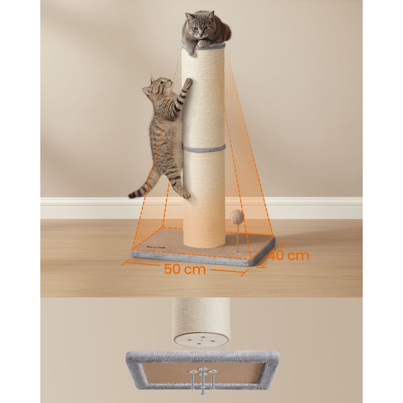 Feandrea Arbre à Chat XL, 85 cm de Haut, Tronc de 13 cm d'Épaisseur