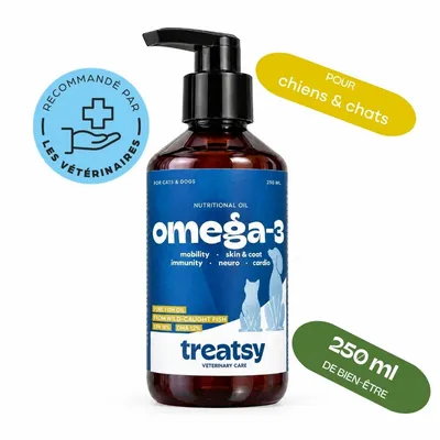 Treatsy Fischöl Omega-3 – Haut,Fell, Gelenke, Gesundheit für Hunde & Katzen Treatsy Fischöl Omega-3 – Haut,Fell, Gelenke, Gesundheit für Hunde & Katzen