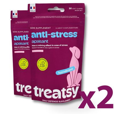 Treatsy Complément Alimentaires - Anti-Stress pour chiens - lot de 2