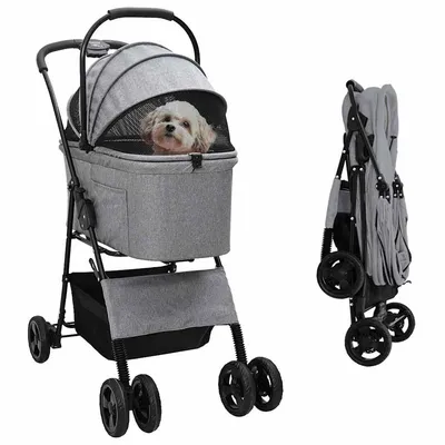 vidaXL Poussette pour Animaux Polyester