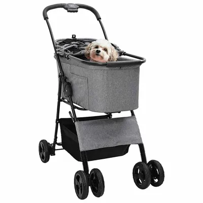 vidaXL Poussette pour Animaux Polyester