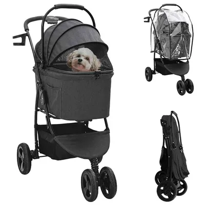 vidaXL Poussette pour Animaux Polyester