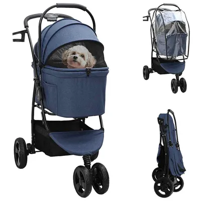 vidaXL Poussette pour Animaux Polyester