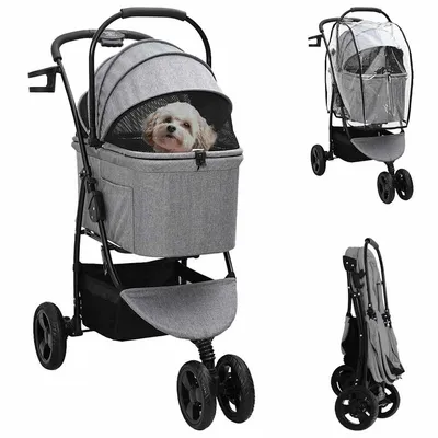 vidaXL Poussette pour Animaux Polyester
