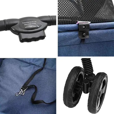 vidaXL Poussette pour Animaux Oxford