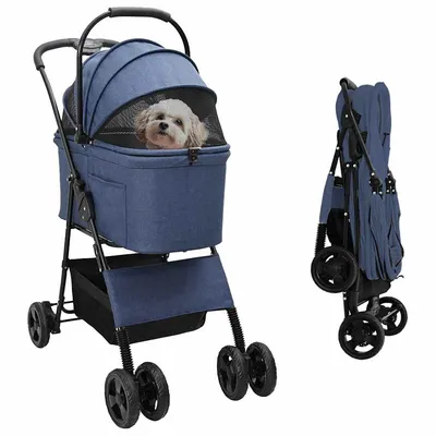 vidaXL Poussette pour Animaux Polyester