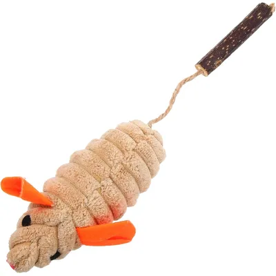 Jouet à mâcher en peluche en forme de souris pour chat