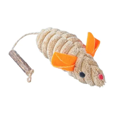 Jouet à mâcher en peluche en forme de souris pour chat