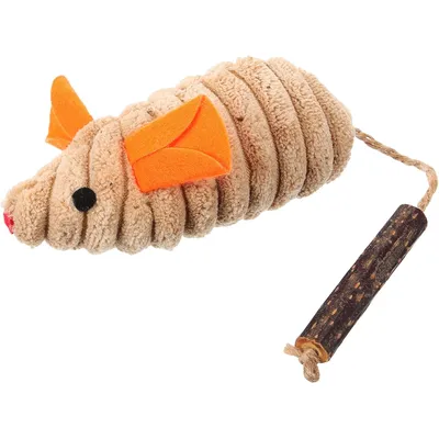 Jouet à mâcher en peluche en forme de souris pour chat