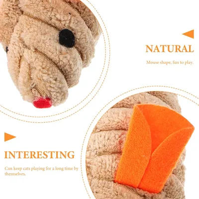 Jouet à mâcher en peluche en forme de souris pour chat