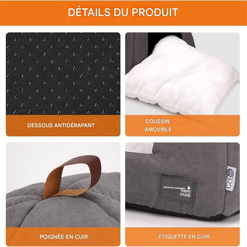 IntiMeg Niche chaud pour chat ou chaton