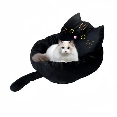 FurryFusion Nid pour chats et chiens avec oreiller