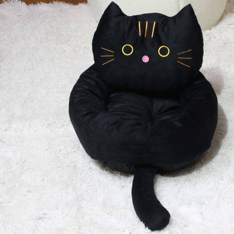 FurryFusion Nid pour chats et chiens avec oreiller