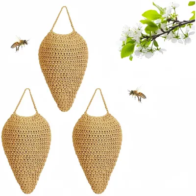 ZooVenture Faux nid de guêpe en coton crocheté pour terrasse et jardin