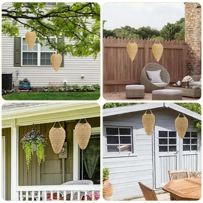 ZooVenture Faux nid de guêpe en coton crocheté pour terrasse et jardin