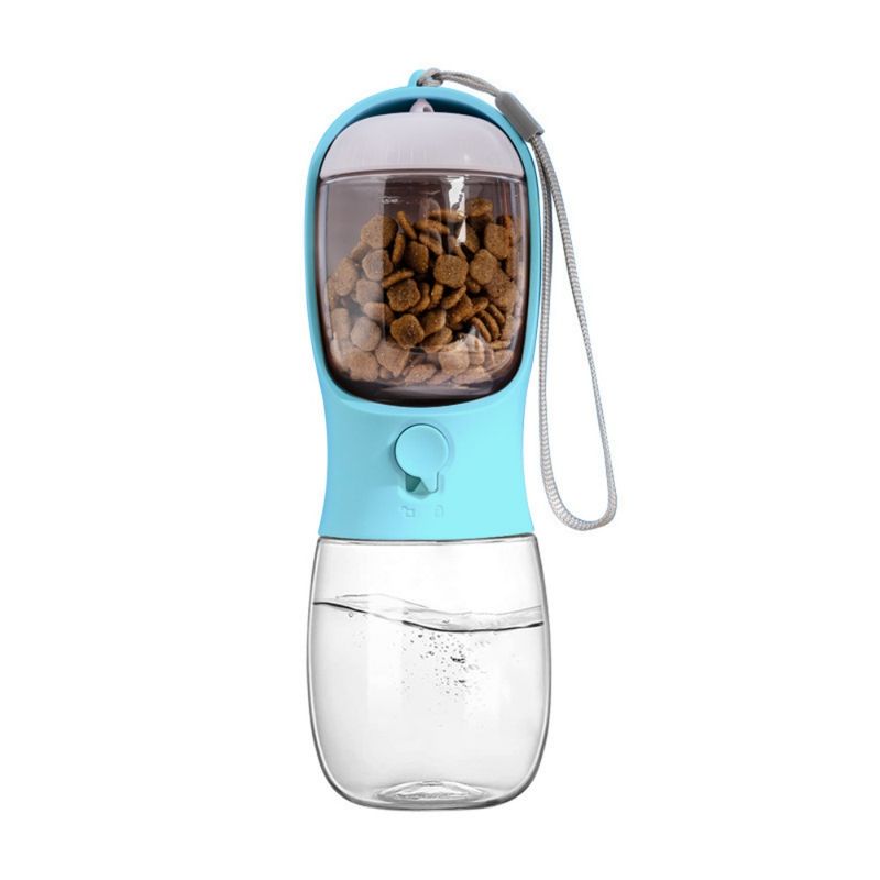 FurryFusion Bouteille d'eau pour chien avec conteneur de nourriture