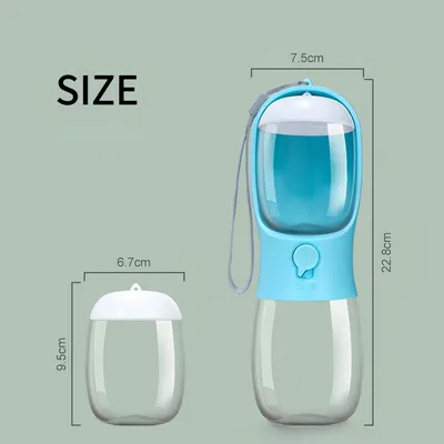 FurryFusion Bouteille d'eau pour chien avec conteneur de nourriture