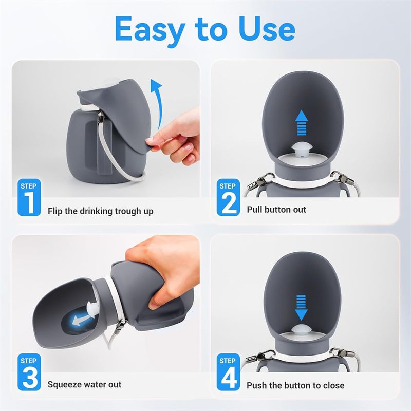 IntiMeg Bouteille d'eau pour chien de 800 ml portable