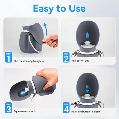 IntiMeg Bouteille d'eau pour chien de 800 ml portable