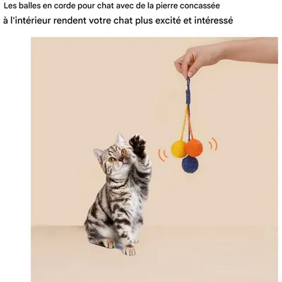 ZooVenture Jouets balles de sisal pour chats