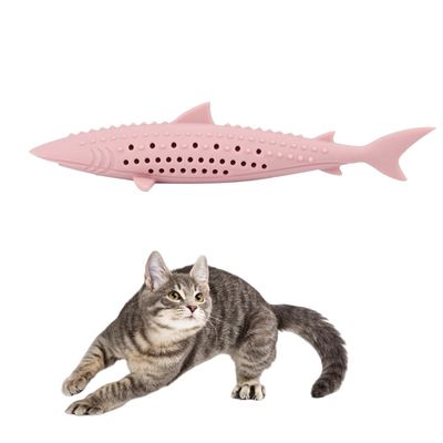 IntiMeg Jouet - brossette à pour chat en forme de poisson