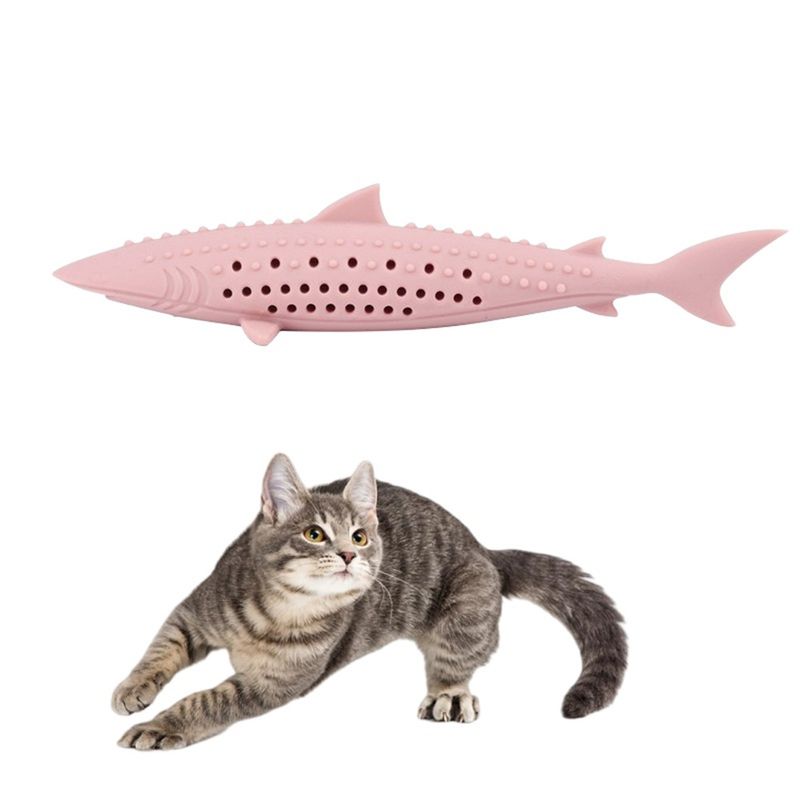 IntiMeg Jouet - brossette à pour chat en forme de poisson